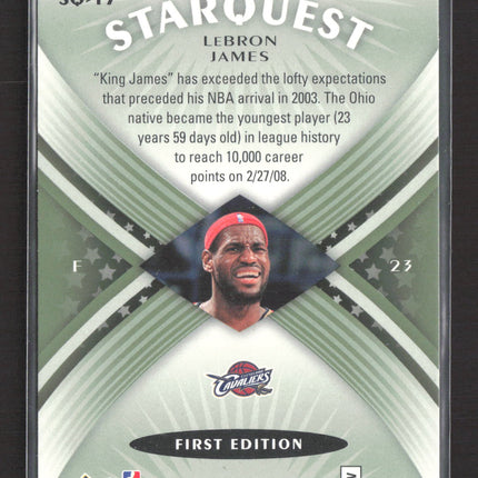 2008 Upper Deck First Edition Starquest LeBron James #SQ-17 Green