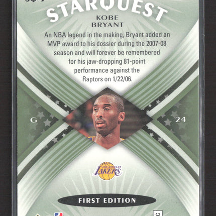 2008 Upper Deck First Edition Starquest Kobe Bryant #SQ-5 Green