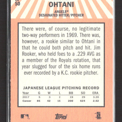 2018 Topps Heritage Rookie Performers Shohei Ohtani #RP-SO RC