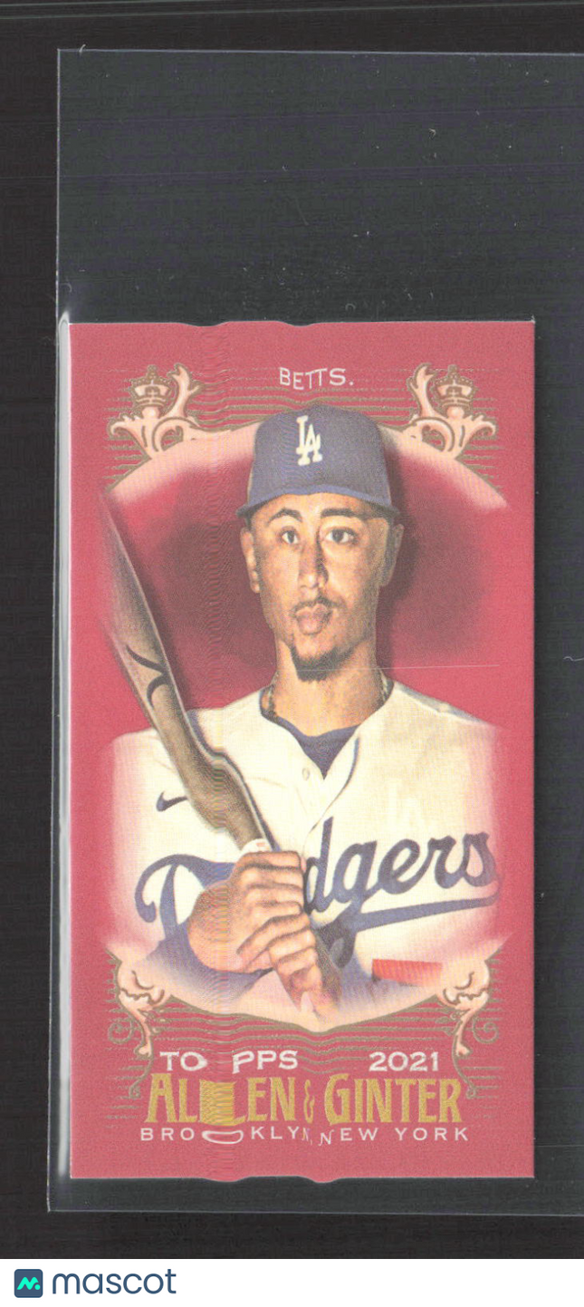 2021 Topps Allen & Ginter Mookie Betts #92 Red Mini 3/5