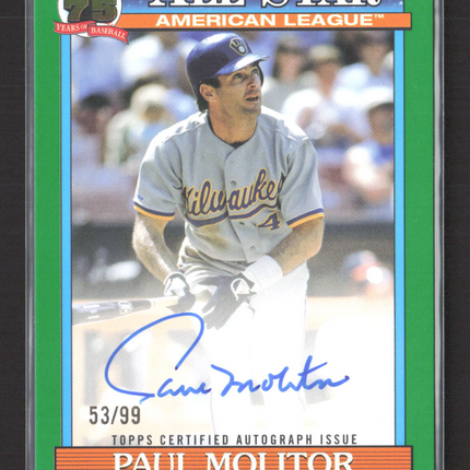 2026 Topps 75 Years of Baseball All-Stars Paul Molitor #91AS-PM 53/99 Auto
