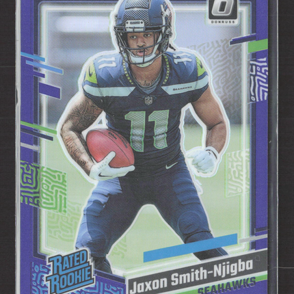 2023 Panini Donruss Optic Jaxon Smith-Njigba #390 Purple Prizm 43/50