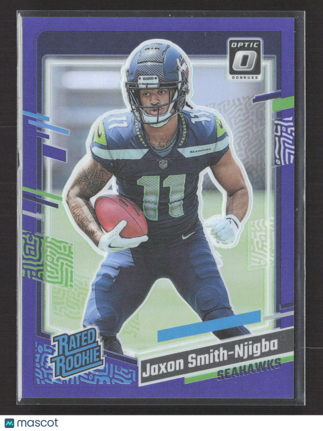 2023 Panini Donruss Optic Jaxon Smith-Njigba #390 Purple Prizm 43/50