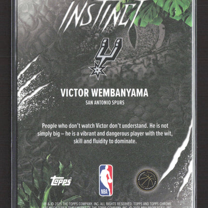 2025 Topps Chrome Instinct Victor Wembanyama #INS-9 Purple /75