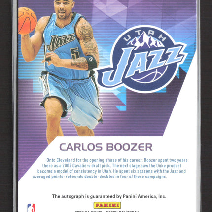 2021 Panini Recon Glorified Signatures Carlos Boozer #GS-CBZ Auto