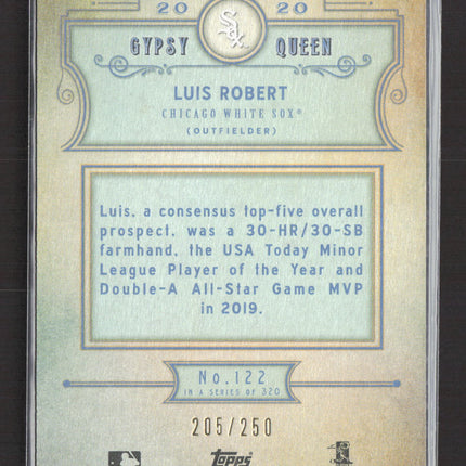 2020 Topps Gypsy Queen Luis Robert #122 Blue Border RC 205/250