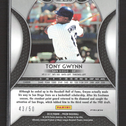 2019 Panini Prizm Tony Gwynn #290 Snakeskin 43/50