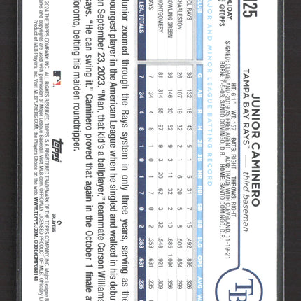 2024 Topps Holiday Junior Caminero #H25 RC