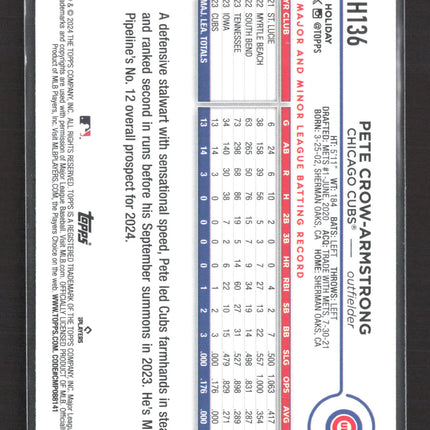 2024 Topps Holiday Pete Crow-Armstrong #H136