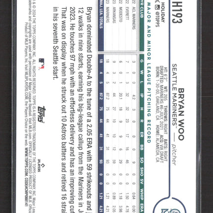 2024 Topps Holiday Bryan Woo #H193