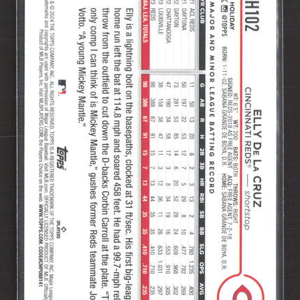 2024 Topps Holiday Elly De La Cruz #H102 RC