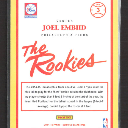 2014 Donruss The Rookies Joel Embiid #3 RC