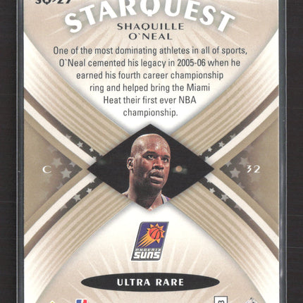 2008 Upper Deck Starquest Shaquille O'Neal #SQ-25 Ultra Rare Gold