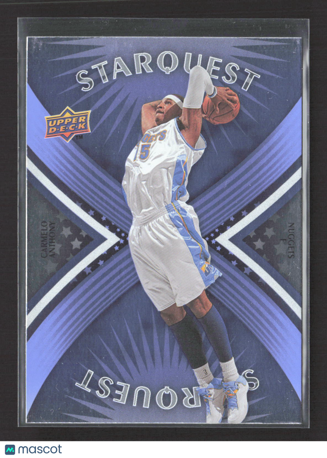 2008 Upper Deck StarQuest Carmelo Anthony #SQ-1 Rare Blue