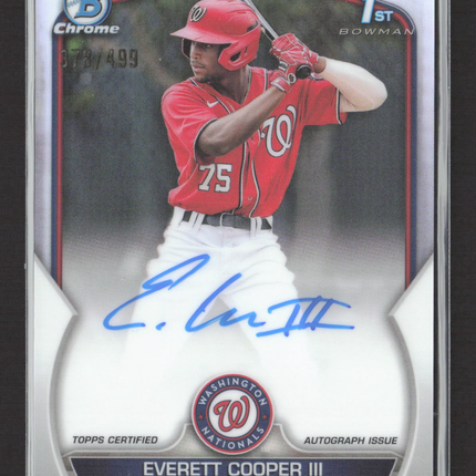 2023 Bowman Chrome Everett Cooper III #CPA-EC Refractor 1st Bowman 078/499 Auto