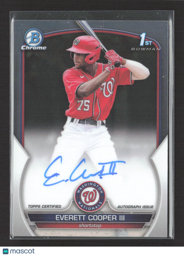 2023 Bowman Chrome Everett Cooper III #CPA-EC 1st Bowman Auto