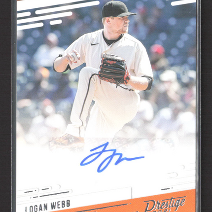 2021 Panini Chronicles Prestige Baseball Logan Webb #PR-LW Auto