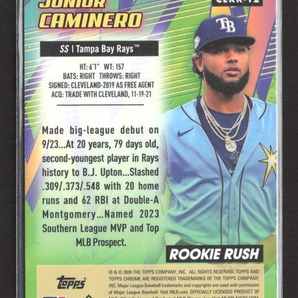 2024 Topps Chrome All-Etch Rookie Rush Junior Caminero #CERR-12 RC
