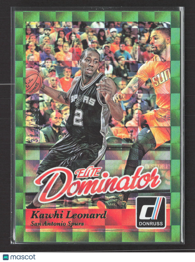 2015 Donruss Elite Dominator Kawhi Leonard #24 Green Checkerboard 312/999