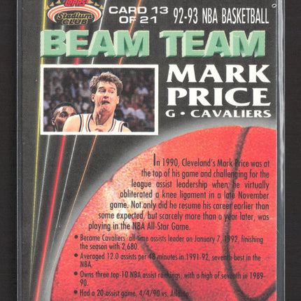 1993 Topps Stadium Club Beam Team Mark Price #13