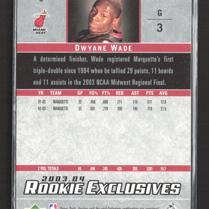 2004 Upper Deck Rookie Exclusives Dwyane Wade #5