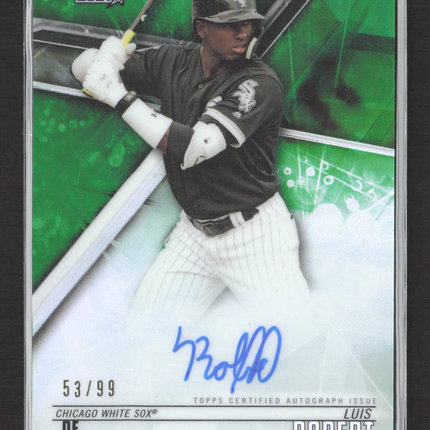 2018 Topps Bowman's Best Luis Robert #B18-LR Green Refractor 53/99 Auto
