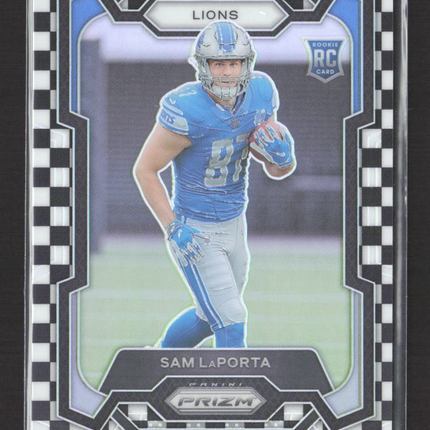 2023 Panini Prizm Sam LaPorta #332 White Black Checker RC