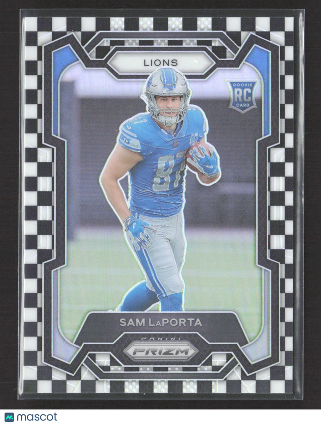 2023 Panini Prizm Sam LaPorta #332 White Black Checker RC