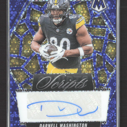 2025 Panini Mosaic Prizm Scripts Darnell Washington #SCR-DWN Blue Auto