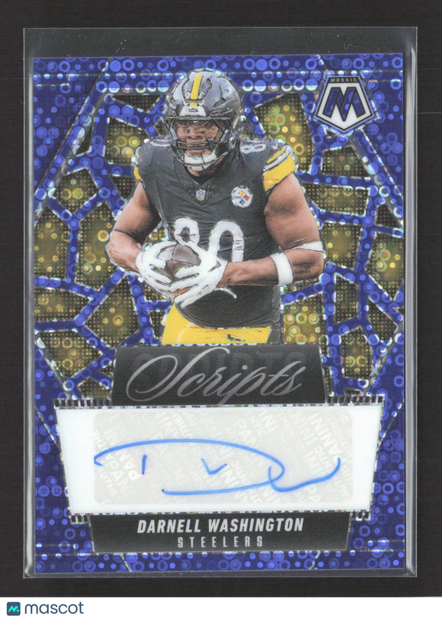 2025 Panini Mosaic Prizm Scripts Darnell Washington #SCR-DWN Blue Auto