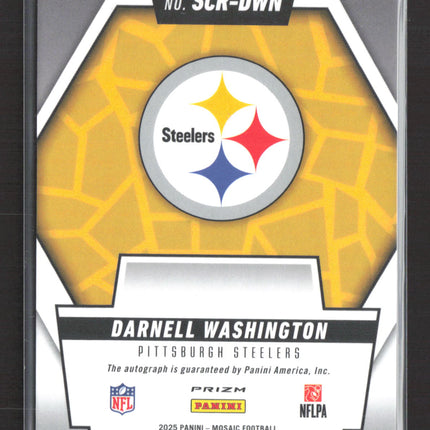 2025 Panini Mosaic Prizm Scripts Darnell Washington #SCR-DWN Blue Auto