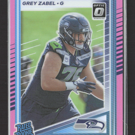 2025 Panini Donruss Optic Prizm Grey Zabel #366 Pink