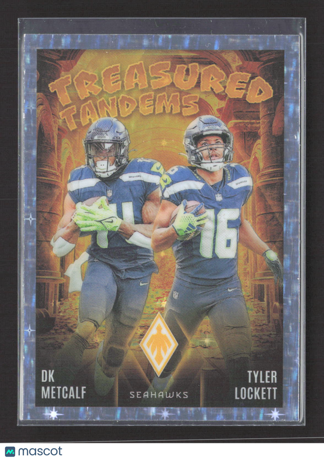 2025 Panini Phoenix Treasured Tandems DK Metcalf Tyler Lockett #TT-SEA Sparkle