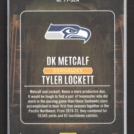 2025 Panini Phoenix Treasured Tandems DK Metcalf Tyler Lockett #TT-SEA Sparkle