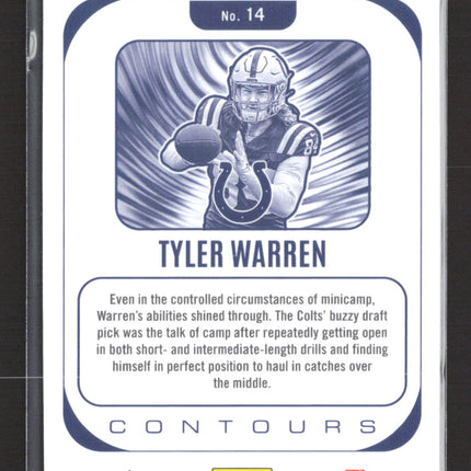 2025 Panini Phoenix Contours Tyler Warren #14 RC