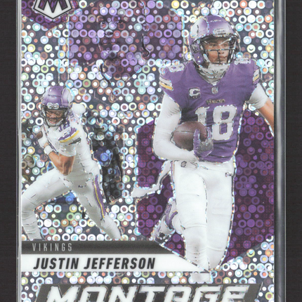 2025 Panini Prizm Mosaic Montage Justin Jefferson #27 Disco