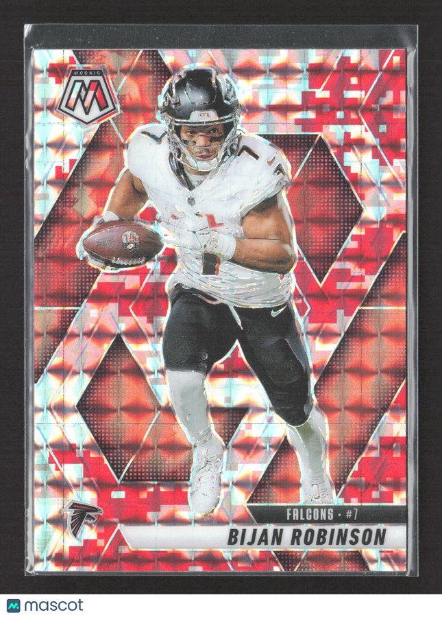 2025 Panini Mosaic Prizm Bijan Robinson #166 Red Camo