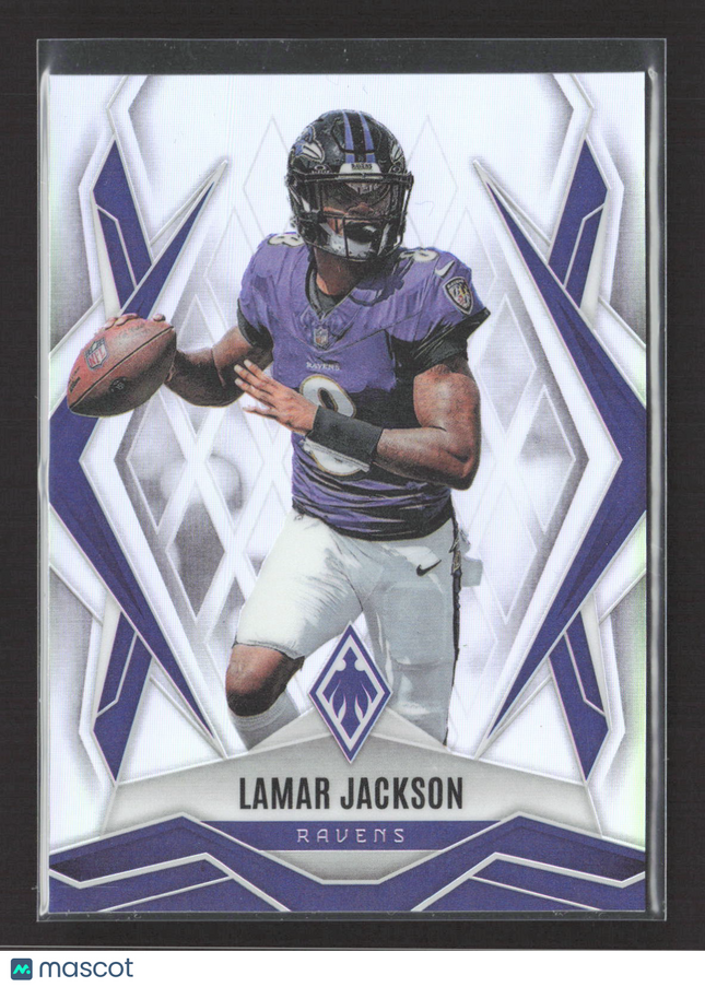 2025 Panini Phoenix Football Lamar Jackson #144 Silver