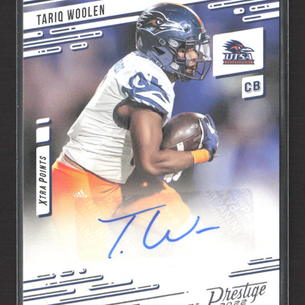 2022 Panini Chronicles Prestige Draft Xtra Points Tariq Woolen #PX-TWO Auto