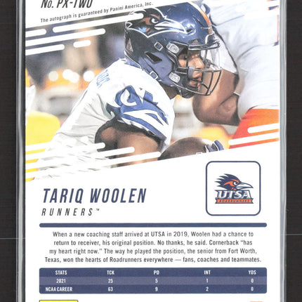 2022 Panini Chronicles Prestige Draft Xtra Points Tariq Woolen #PX-TWO Auto