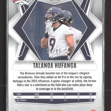2025 Panini Phoenix Football Talanoa Hufanga #79 Blue /85