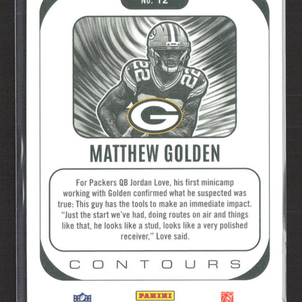2025 Panini Phoenix Contours Matthew Golden #12 RC
