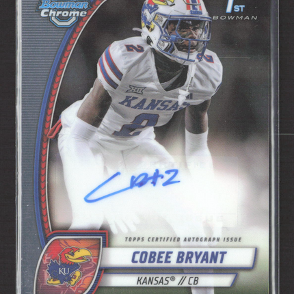 2024 Topps Bowman University Chrome Football Cobee Bryant #PA-CBR Auto