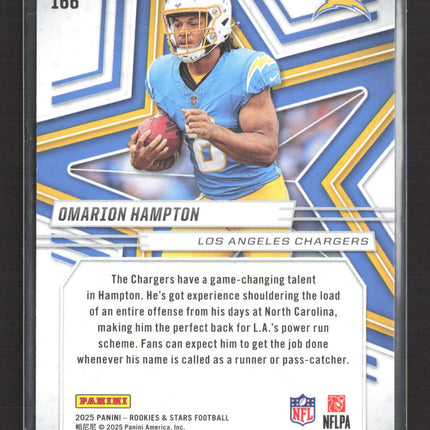 2025 Panini Rookies & Stars Omarion Hampton #166 True Blue RC /149