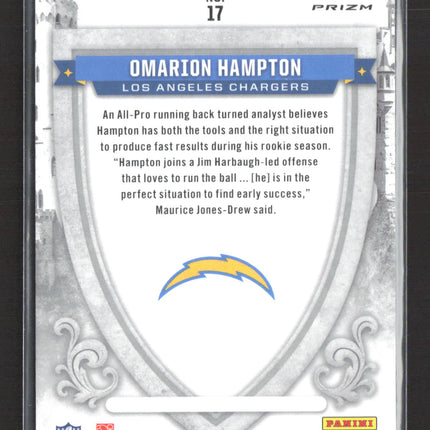 2025 Panini Rookies & Stars Prizm Crusade Omarion Hampton #17 Silver RC