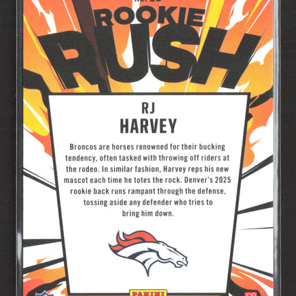 2025 Panini Rookies & Stars Rookie Rush RJ Harvey #15 RC 22/35 Purple