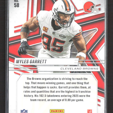 2025 Panini Rookies & Stars Myles Garrett #58 Purple /999