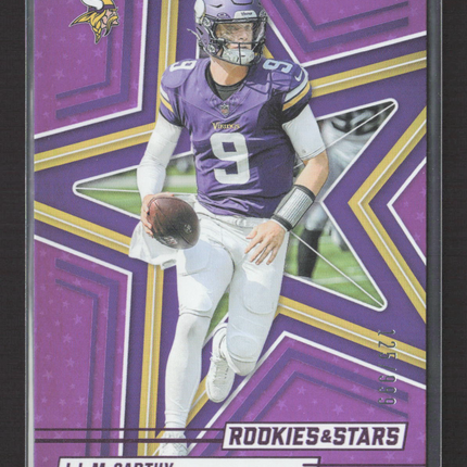 2025 Panini Rookies & Stars J.J. McCarthy #74 Purple 125/999