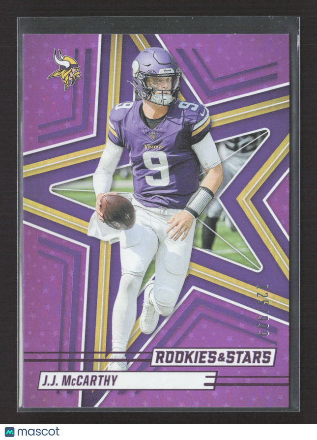 2025 Panini Rookies & Stars J.J. McCarthy #74 Purple 125/999
