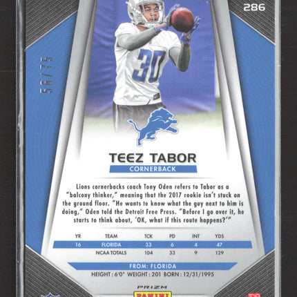 2017 Panini Prizm Mosaic Teez Tabor #286 Purple RC /75